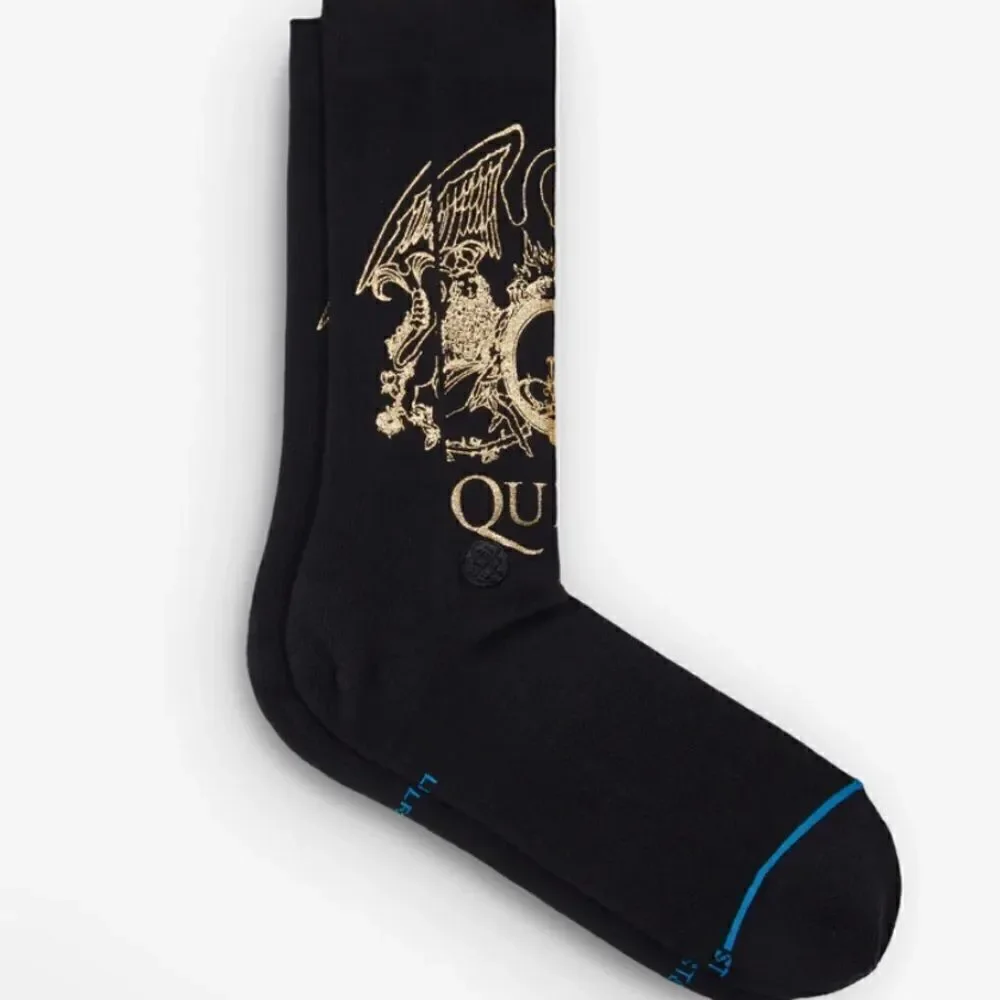NWOT New Stance x Queen Collab Golden Crew Socks Large Unisex Band Music Freddy